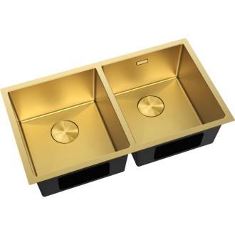 Mexen Binox ocelový dřez se 2 dřezy 800 x 450 mm, zlatá HC - 6421802000-55HC