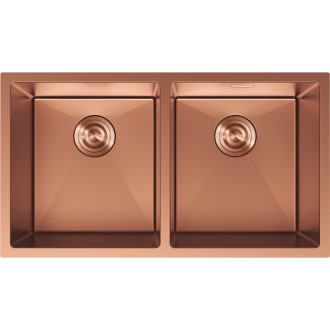 Mexen Binox ocelový dřez se 2 dřezy 800 x 450 mm, měď - 6421802000-65
