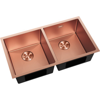 Mexen Binox ocelový dřez se 2 dřezy 800 x 450 mm, měděná HC - 6421802000-65HC