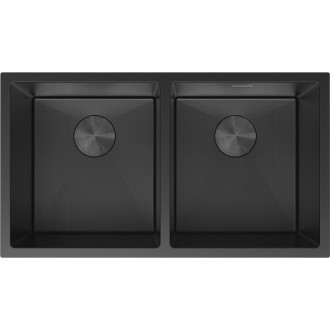 Mexen Binox ocelový dřez se 2 dřezy 800 x 450 mm, černý HC - 6421802000-70HC