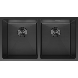 Mexen Binox ocelový dřez se 2 dřezy 800 x 450 mm, černý HC - 6421802000-70HC