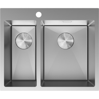 Ocelový dřez Mexen Flexo, 1,5 dřezu, 610 x 510 mm, nerezová ocel - 6446611500-01