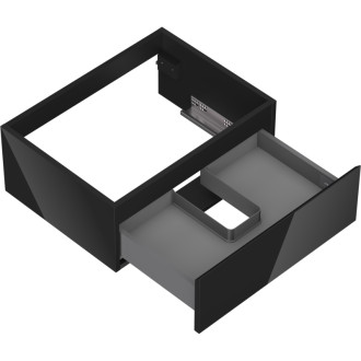 Mexen Orio szafka łazienkowa podumywalkowa 60 cm, 1 szuflada, czarna połysk - 91A10-06023-1-BF70