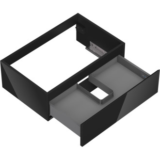 Mexen Orio szafka łazienkowa podumywalkowa 70 cm, 1 szuflada, czarna połysk - 91A10-07023-1-BF70