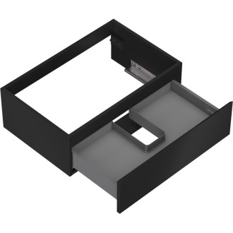 Mexen Orio szafka łazienkowa podumywalkowa 70 cm, 1 szuflada, czarna mat - 91A10-07023-1-BF71