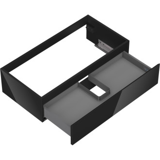 Mexen Orio szafka łazienkowa podumywalkowa 90 cm, 1 szuflada, czarna połysk - 91A10-09023-1-BF70