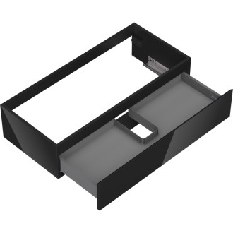 Mexen Orio szafka łazienkowa podumywalkowa 100 cm, 1 szuflada, czarna połysk - 91A10-10023-1-BF70