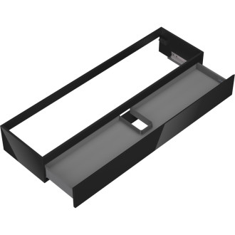 Mexen Orio szafka łazienkowa podumywalkowa 160 cm, 1 szuflada, czarna połysk - 91A10-16023-1-BF70