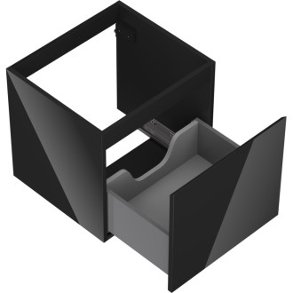 Mexen Orio szafka łazienkowa podumywalkowa 50 cm, 1 szuflada, czarna połysk - 91A10-05047-1-BF70