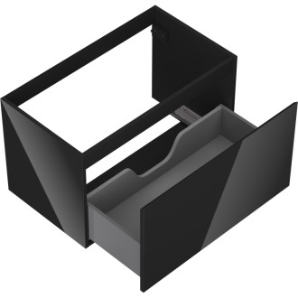 Mexen Orio szafka łazienkowa podumywalkowa 80 cm, 1 szuflada, czarna połysk - 91A10-08047-1-BF70