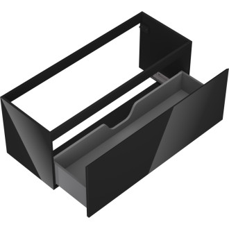 Mexen Orio szafka łazienkowa podumywalkowa 120 cm, 1 szuflada, czarna połysk - 91A10-12047-1-BF70