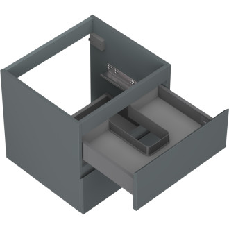 Mexen Orio koupelnová skříňka pod umyvadlo 50 cm, 2 zásuvky, matný grafit - 91A10-05047-2-BFF66