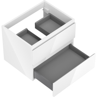 Mexen Orio koupelnová skříňka pod umyvadlo 60 cm, 2 zásuvky, lesklá bílá - 91A10-06047-2-BFF00