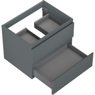 Mexen Orio koupelnová skříňka pod umyvadlo 60 cm, 2 zásuvky, matný grafit - 91A10-06047-2-BFF66