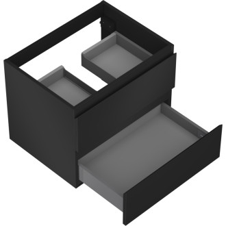 Mexen Orio koupelnová skříňka pod umyvadlo 60 cm, 2 zásuvky, matná černá - 91A10-06047-2-BFF71