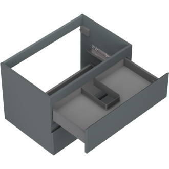 Mexen Orio koupelnová skříňka pod umyvadlo 70 cm, 2 zásuvky, matný grafit - 91A10-07047-2-BFF66