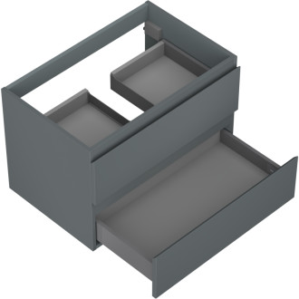 Mexen Orio koupelnová skříňka pod umyvadlo 70 cm, 2 zásuvky, matný grafit - 91A10-07047-2-BFF66