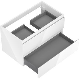 Mexen Orio koupelnová skříňka pod umyvadlo 80 cm, 2 zásuvky, lesklá bílá - 91A10-08047-2-BFF00