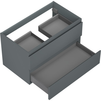 Koupelnová skříňka pod umyvadlo Mexen Orio 80 cm, 2 zásuvky, matný grafit - 91A10-08047-2-BFF66