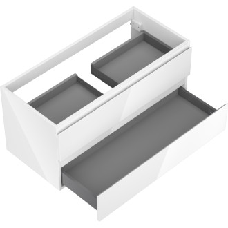 Mexen Orio szafka łazienkowa podumywalkowa 100 cm, 2 szuflady, biała połysk - 91A10-10047-2-BFF00