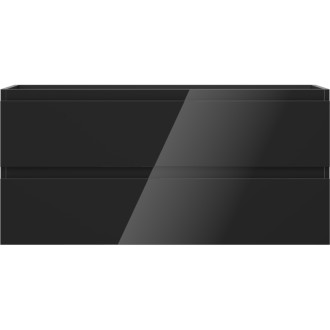 Mexen Orio szafka łazienkowa podumywalkowa 100 cm, 2 szuflady, czarna połysk - 91A10-10047-2-BFF70