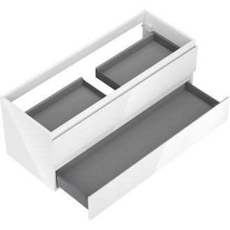 Mexen Orio koupelnová skříňka pod umyvadlo 120 cm, 2 zásuvky, lesklá bílá - 91A10-12047-2-BFF00