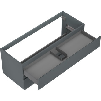 Mexen Orio koupelnová skříňka pod umyvadlo 120 cm, 2 zásuvky, matný grafit - 91A10-12047-2-BFF66
