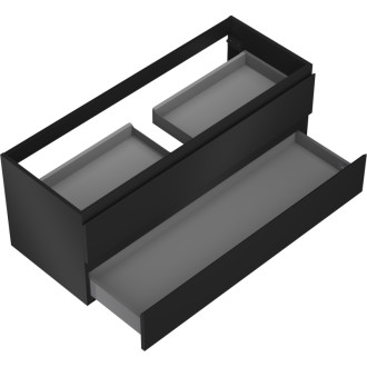 Mexen Orio szafka łazienkowa podumywalkowa 120 cm, 2 szuflady, czarna mat - 91A10-12047-2-BFF71