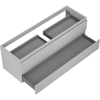 Mexen Orio koupelnová skříňka pod umyvadlo 140 cm, 2 zásuvky, matně šedá - 91A10-14047-2-BFF62