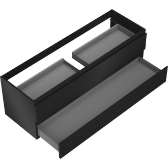 Mexen Orio koupelnová skříňka pod umyvadlo 140 cm, 2 zásuvky, matná černá - 91A10-14047-2-BFF71