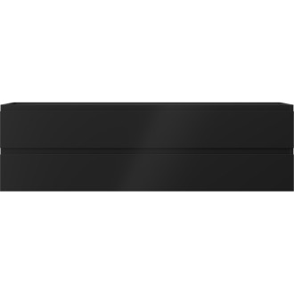 Mexen Orio szafka łazienkowa podumywalkowa 160 cm, 2 szuflady, czarna mat - 91A10-16047-2-BFF71