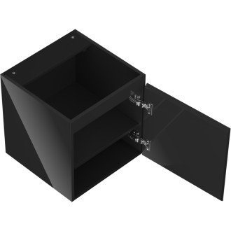 Mexen Orio szafka łazienkowa podumywalkowa 45 cm, 1 drzwi, czarna połysk - 91A11-04547-1-BF70