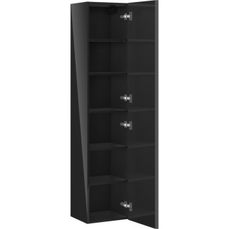 Mexen Orio słupek łazienkowy 35 cm, 1 drzwi, czarny połysk - 91A11-03016-1-BF70