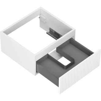 Mexen Rivel koupelnová skříňka pod umyvadlo 50 cm, 1 zásuvka, drážkovaná, bílá matná - 91A20-05023-1-BF01