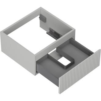 Mexen Rivel koupelnová skříňka pod umyvadlo 50 cm, 1 zásuvka, drážkovaná, matně šedá - 91A20-05023-1-BF62