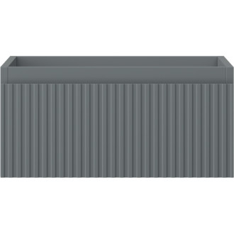 Mexen Rivel koupelnová skříňka pod umyvadlo 50 cm, 1 zásuvka, drážkovaná, matný grafit - 91A20-05023-1-BF66