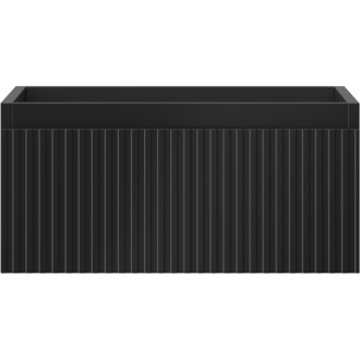 Mexen Rivel szafka łazienkowa podumywalkowa 50 cm, 1 szuflada, ryflowana , czarna mat - 91A20-05023-1-BF71