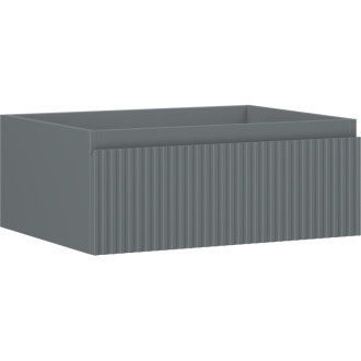 Mexen Rivel koupelnová skříňka pod umyvadlo 60 cm, 1 zásuvka, drážkovaná, matný grafit - 91A20-06023-1-BF66