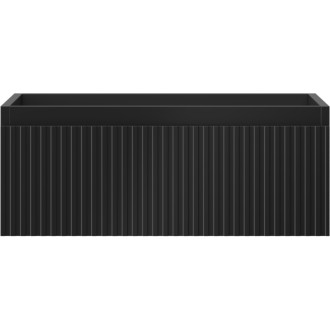 Mexen Rivel szafka łazienkowa podumywalkowa 60 cm, 1 szuflada, ryflowana , czarna mat - 91A20-06023-1-BF71