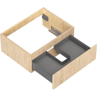 Mexen Rivel koupelnová skříňka pod umyvadlo 60 cm, 1 zásuvka, drážkovaná, dub - 91A20-06023-1-BF81