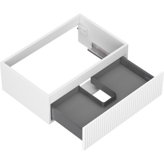 Mexen Rivel koupelnová skříňka pod umyvadlo 70 cm, 1 zásuvka, drážkovaná, matná bílá - 91A20-07023-1-BF01
