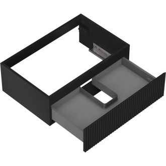 Mexen Rivel koupelnová skříňka pod umyvadlo 70 cm, 1 zásuvka, drážkovaná, matný grafit - 91A20-07023-1-BF71