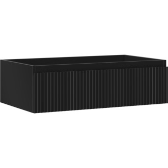 Mexen Rivel koupelnová skříňka pod umyvadlo 80 cm, 1 zásuvka, drážkovaná, matná černá - 91A20-08023-1-BF71
