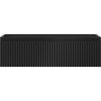 Mexen Rivel szafka łazienkowa podumywalkowa 80 cm, 1 szuflada, ryflowana , czarna mat - 91A20-08023-1-BF71