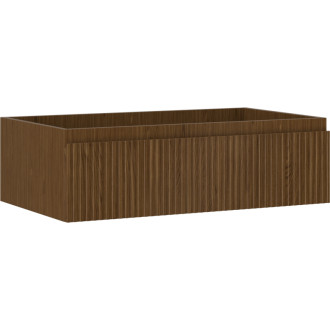 Mexen Rivel koupelnová skříňka pod umyvadlo 80 cm, 1 zásuvka, drážkovaná, ořech - 91A20-08023-1-BF86