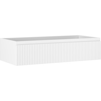 Mexen Rivel koupelnová skříňka pod umyvadlo 100 cm, 1 zásuvka, drážkovaná, matná bílá - 91A20-10023-1-BF01