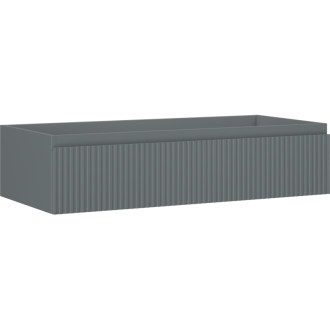 Mexen Rivel koupelnová skříňka pod umyvadlo 100 cm, 1 zásuvka, drážkovaná, matný grafit - 91A20-10023-1-BF66