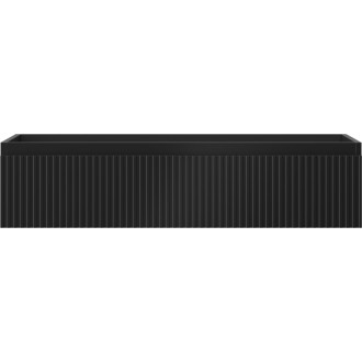 Mexen Rivel szafka łazienkowa podumywalkowa 100 cm, 1 szuflada, ryflowana , czarna mat - 91A20-10023-1-BF71