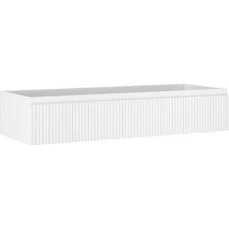 Mexen Rivel koupelnová skříňka pod umyvadlo 120 cm, 1 zásuvka, drážkovaná, matná bílá - 91A20-12023-1-BF01