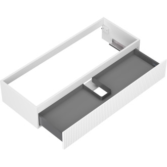 Mexen Rivel koupelnová skříňka pod umyvadlo 120 cm, 1 zásuvka, drážkovaná, matná bílá - 91A20-12023-1-BF01